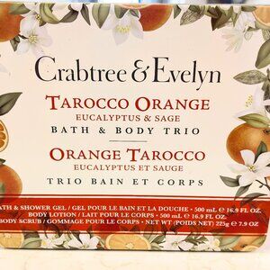 Crabtree & Evelyn Tarocco Orange Bath & Body Trio - New